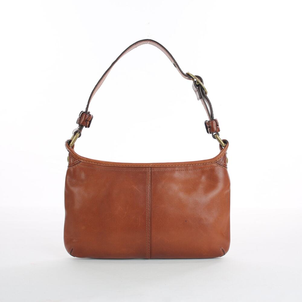 Coach Vintage Y2K Soho Pleated Leather Shoulder Bag Brown Brass 11415